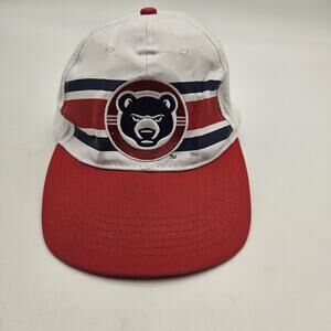 TruPay Hat Cap Strap Back Mens White Red Blue Bear Logo Embroidered Advertising